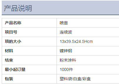 不锈钢1.5L长壶嘴喷壶 
