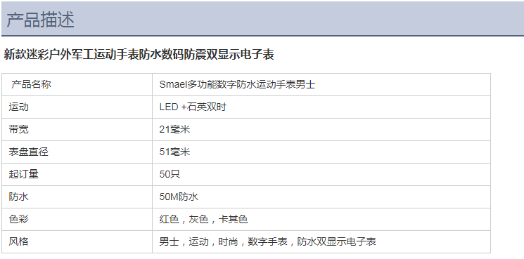 新款迷彩户外男双显示军事