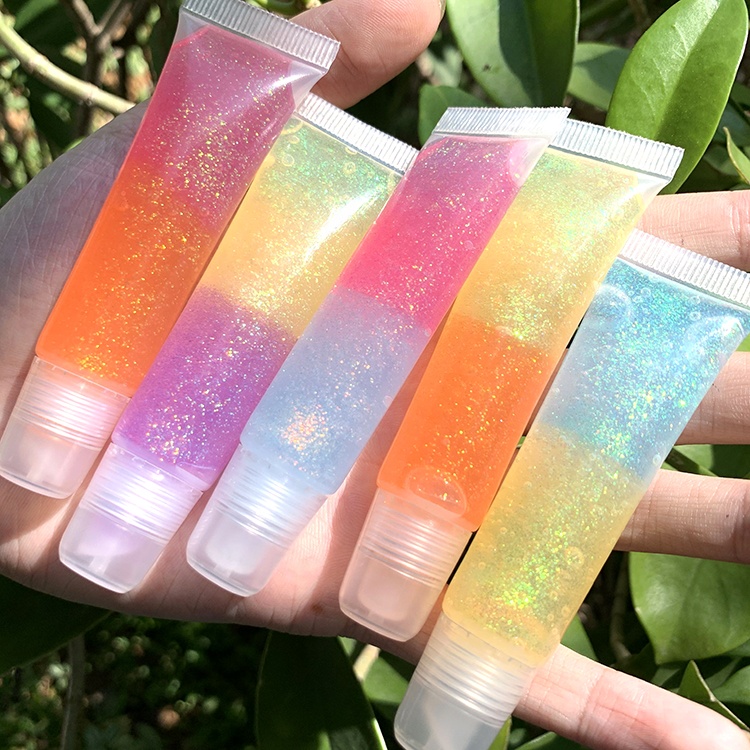 定制糖果挤压管水果味闪光透明唇彩