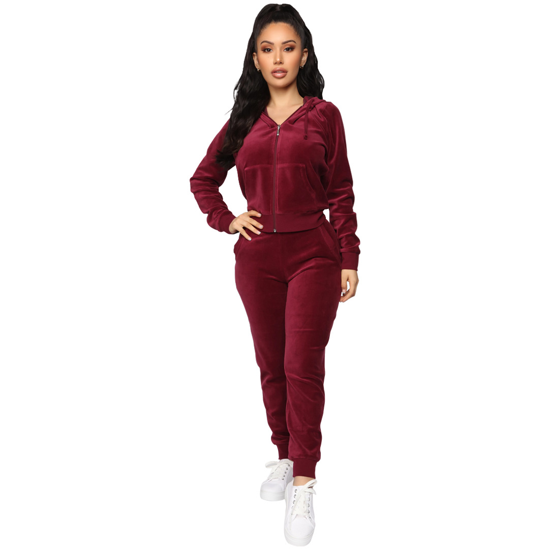 Ladies New Long Sleeves Windproof Black Color Plus Size Velvet Hoodies Fall Winter Apparel 2020 Fall Clothing For Women
