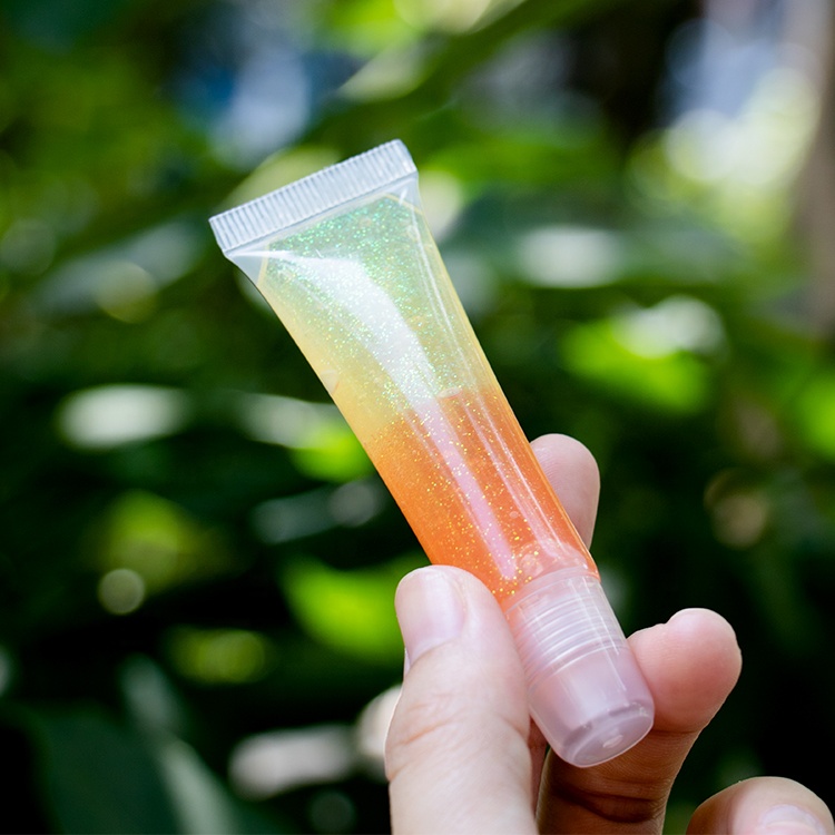 定制糖果挤压管水果味闪光透明唇彩