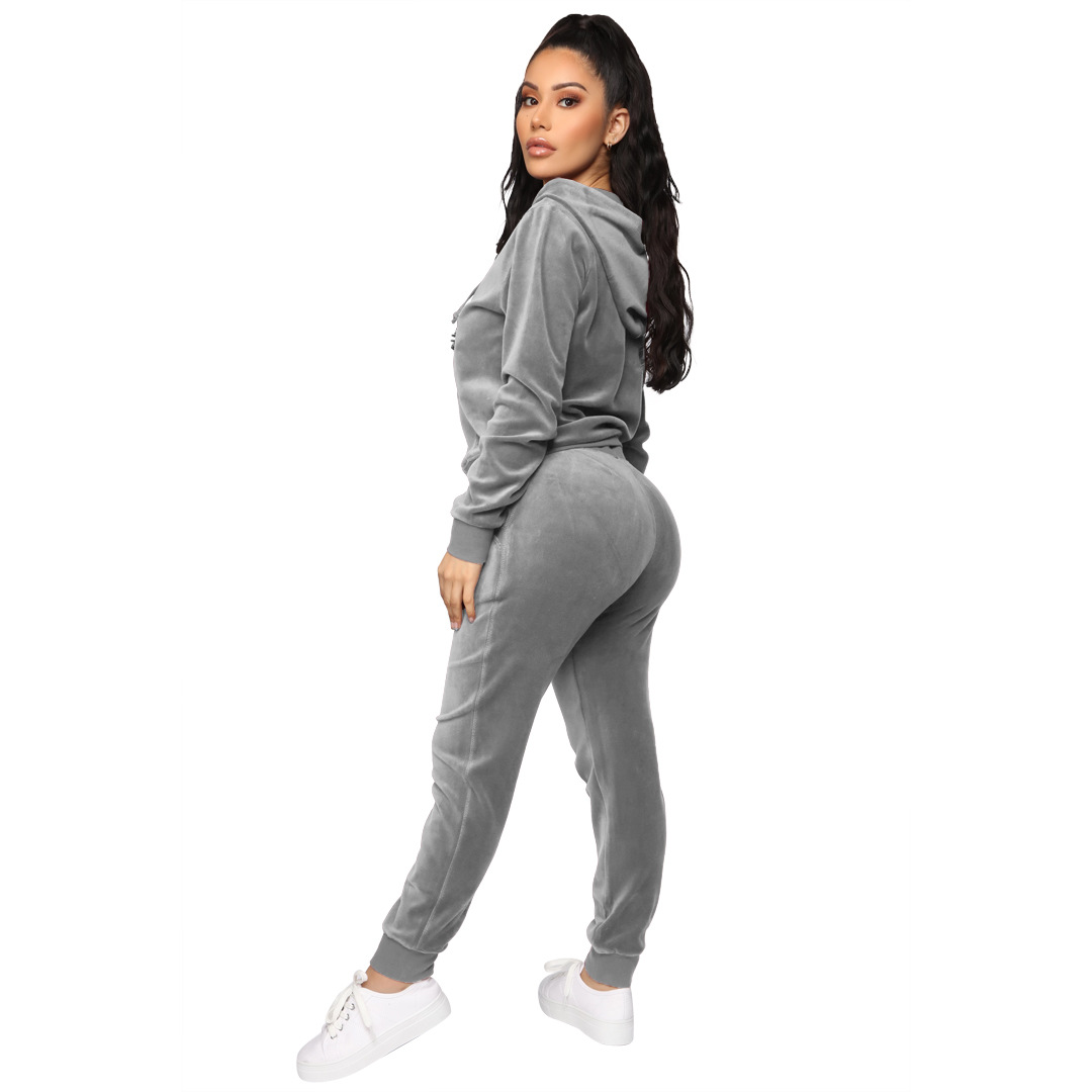 Ladies New Long Sleeves Windproof Black Color Plus Size Velvet Hoodies Fall Winter Apparel 2020 Fall Clothing For Women
