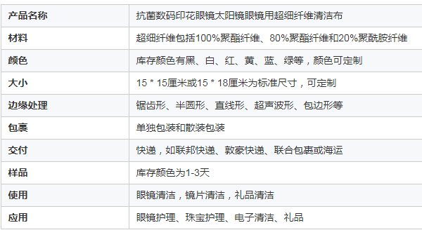 抗菌数码超细眼镜布