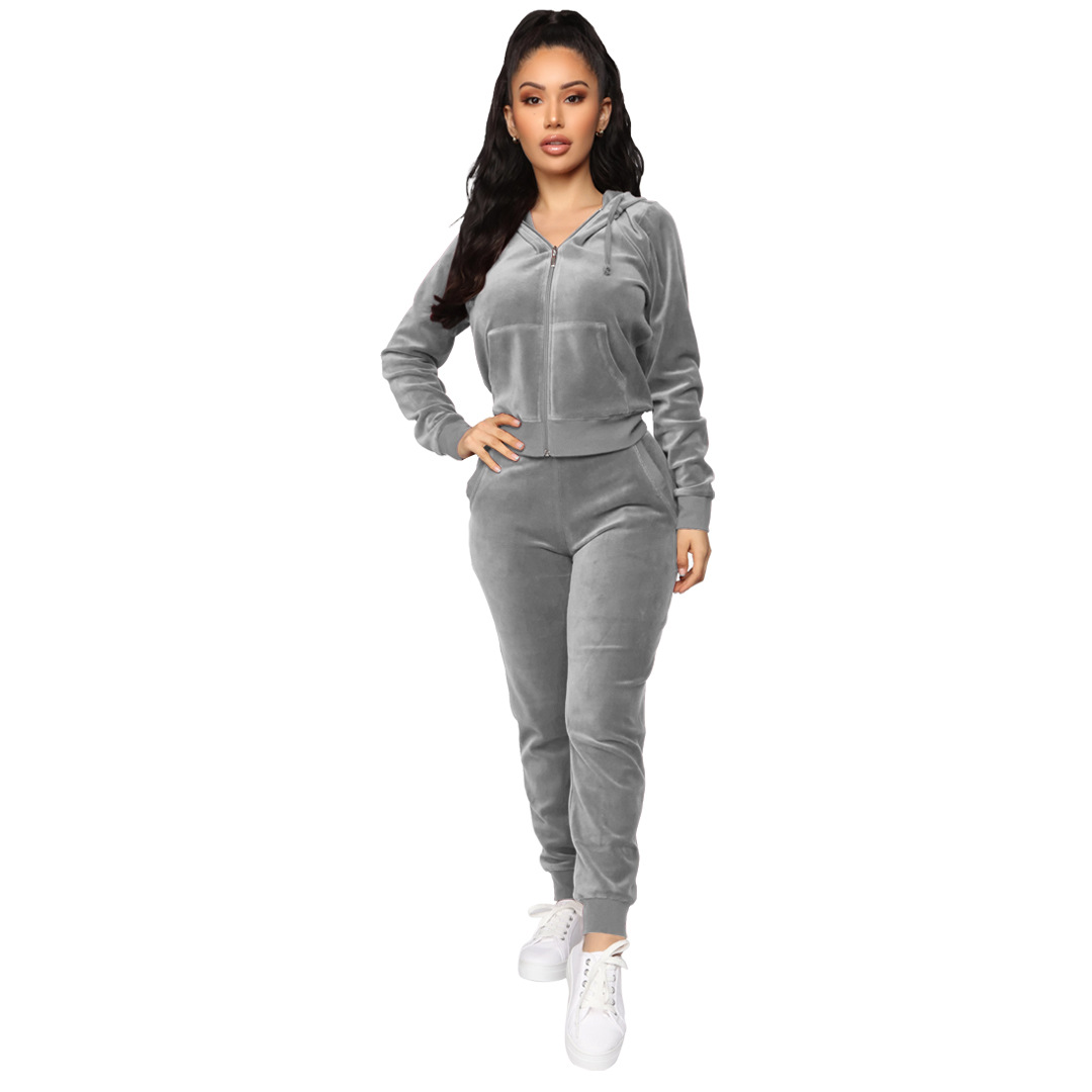 Ladies New Long Sleeves Windproof Black Color Plus Size Velvet Hoodies Fall Winter Apparel 2020 Fall Clothing For Women