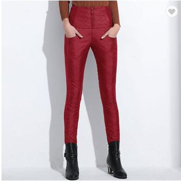 Casual and formal classic winter lady down pants