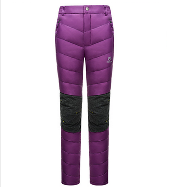 Winter waterproof down pants for ladies