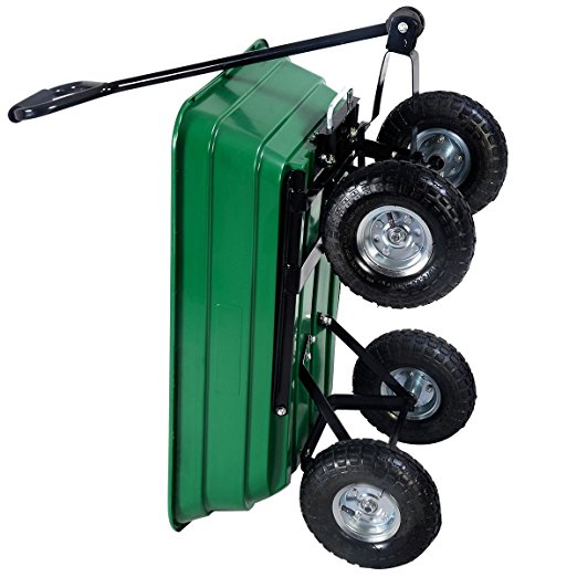 带塑料托盘的花园工具车