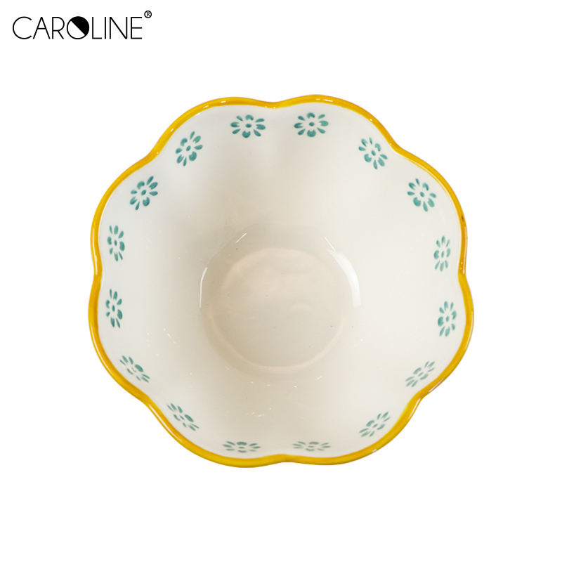 Ceramic Tableware Sets Hand-Painting Jungle Cereal Dinner Bowl