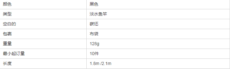 1.8/2.1m铸造碳纤维木柄钓鱼杆