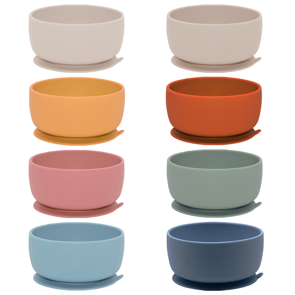 BPA Free Toddler First Stage Self Feeding Suction Silicone Baby Bowls