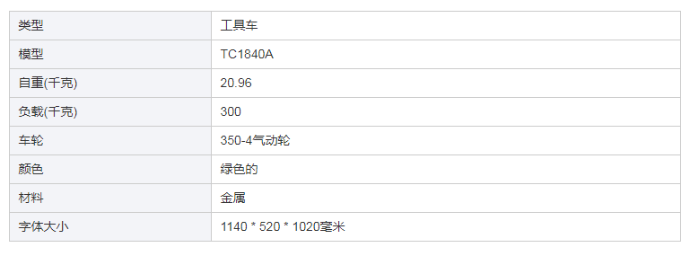 300公斤装4轮钢花园工具车