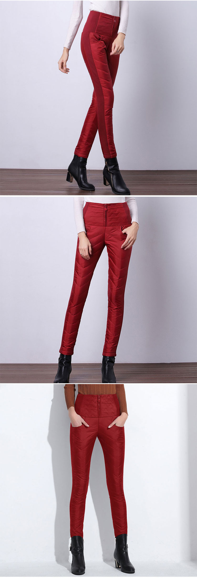 Casual and formal classic winter lady down pants