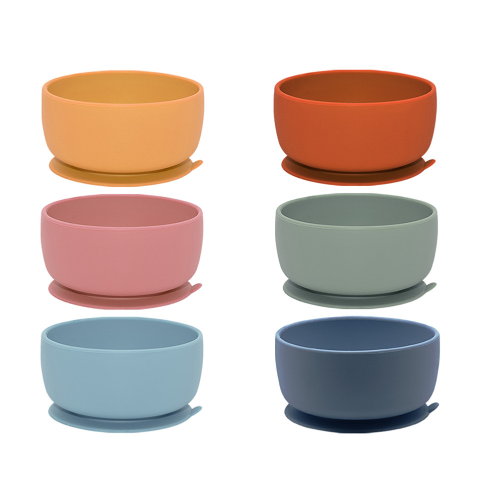 BPA Free Toddler First Stage Self Feeding Suction Silicone Baby Bowls