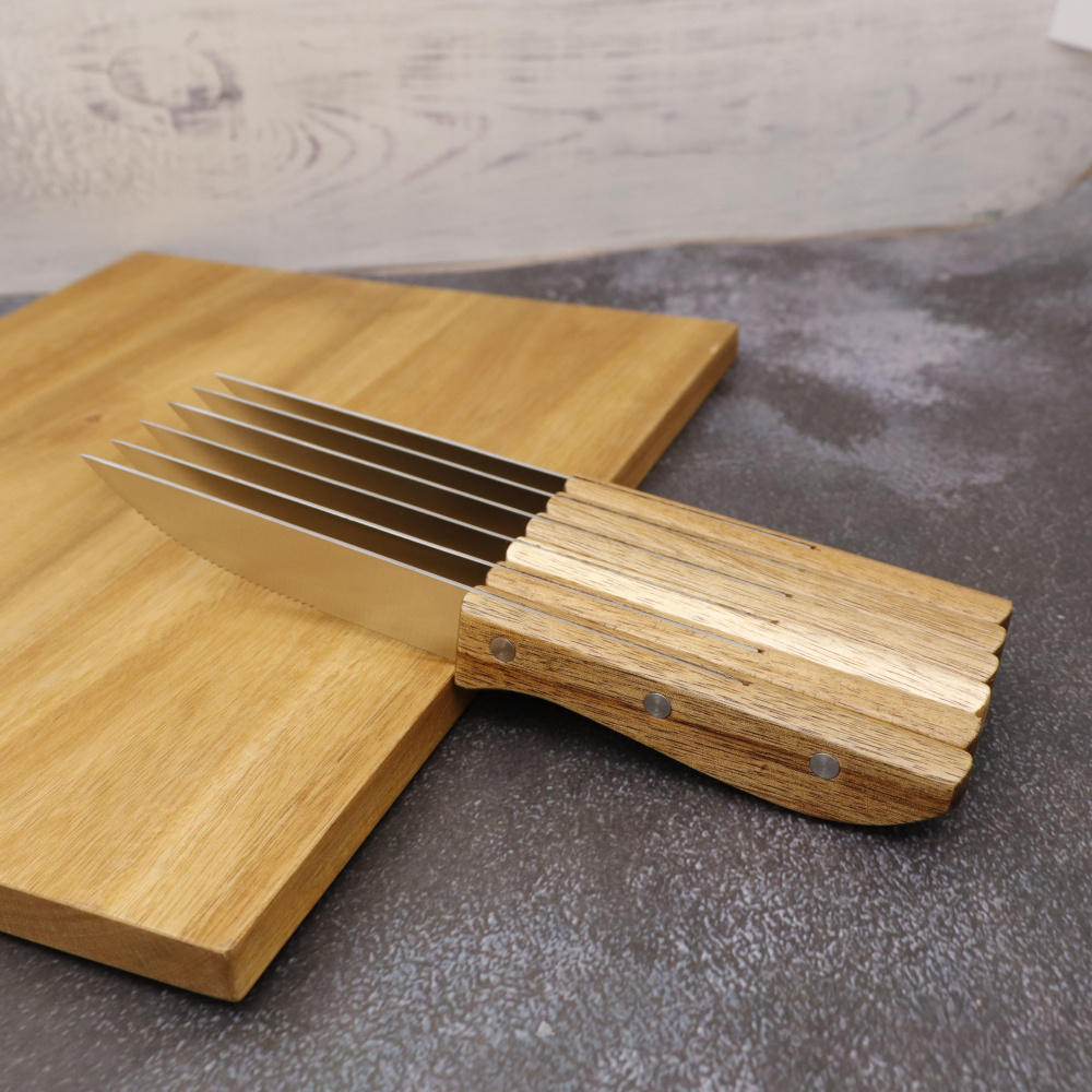 Six suits with wooden handle southeast Asia knife