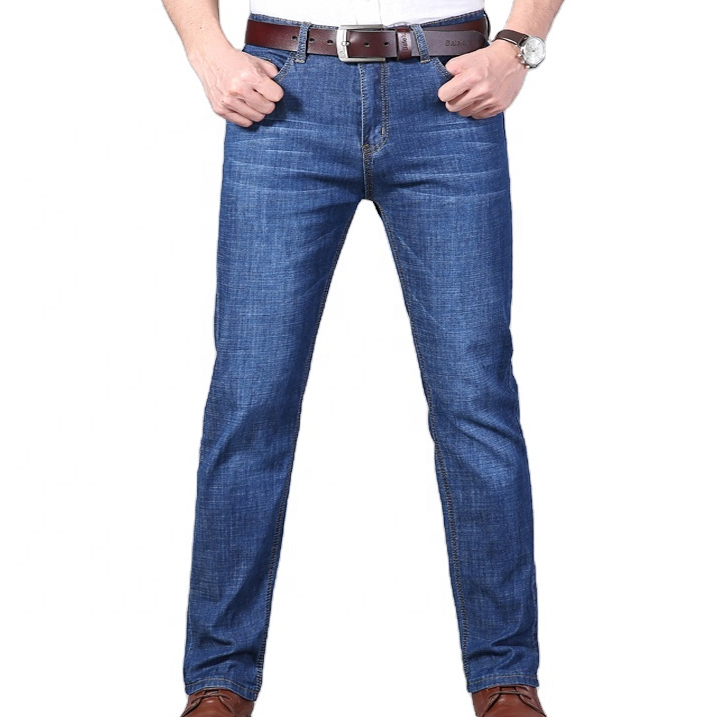 Custom manufacturers blue straight tube African men's jeans
