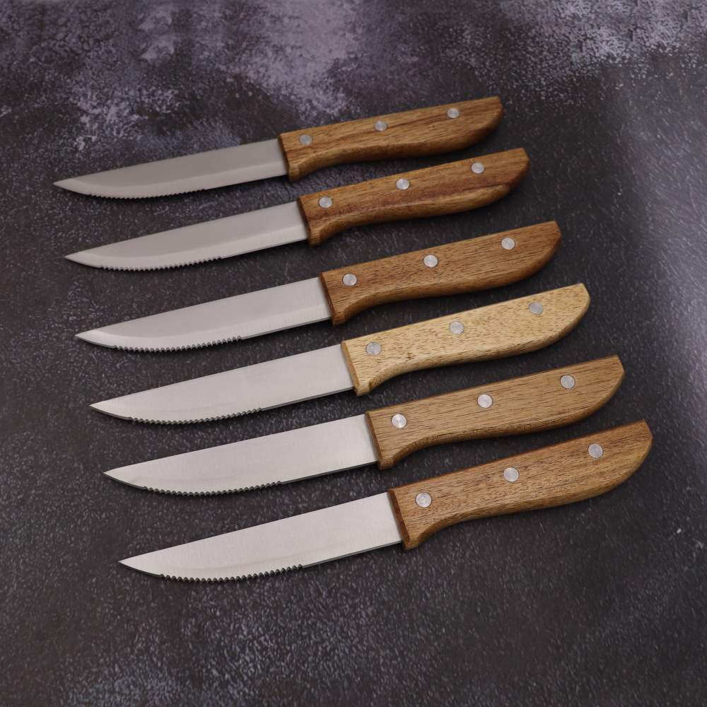 Six suits with wooden handle southeast Asia knife
