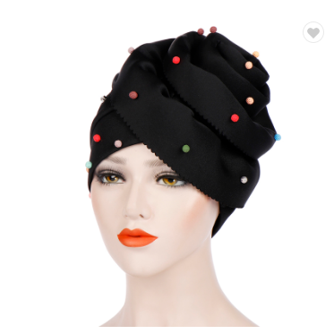 Wholesale oversized flower candy colored beaded Arab women's hats