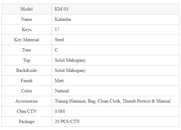 Top selling 17 key Solid African thumb piano