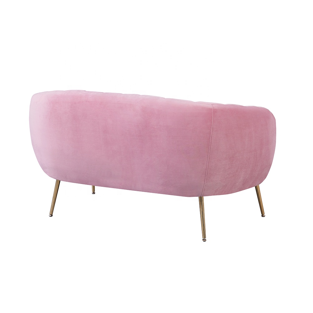 Hot selling living room shell pink velvet Thailand sofa