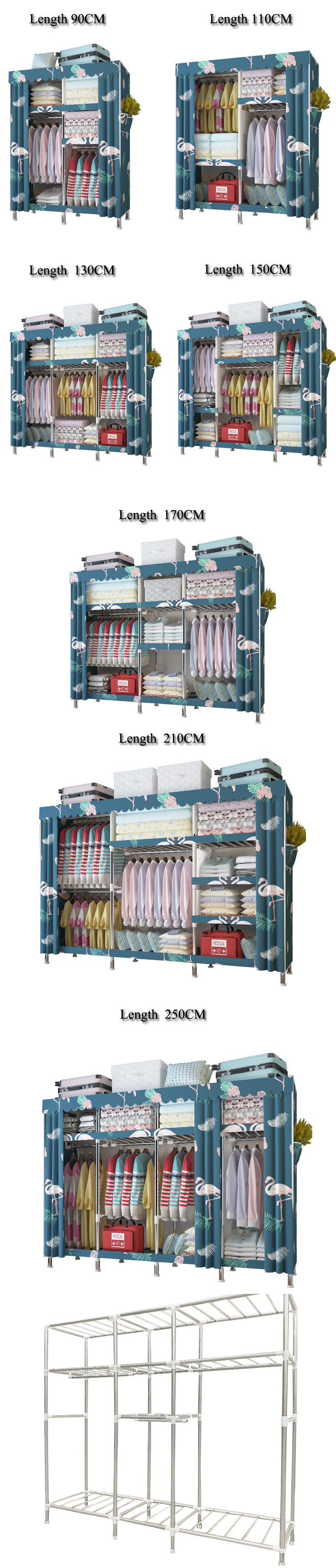 Used for finishing metal steel pipe combined with Thailand wardrobe