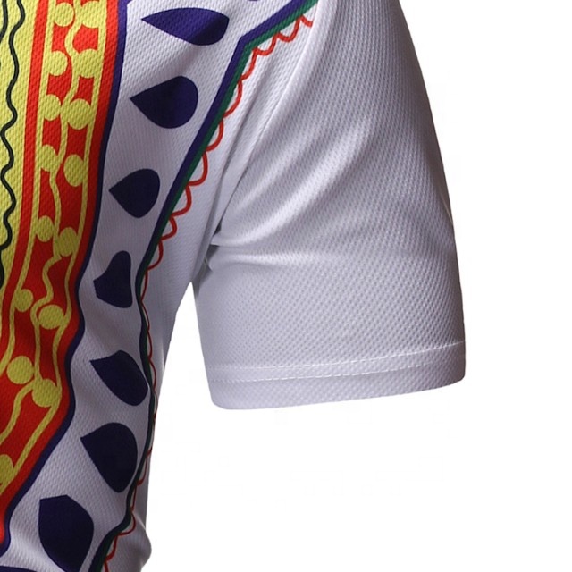 Most popular new design 3D African printed short-sleeved men's t shirt