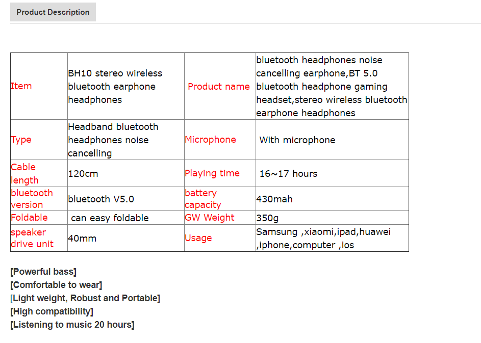 RGB changing BT noise cancelling gaming headset stereo earphone wireless bluetooth headphones