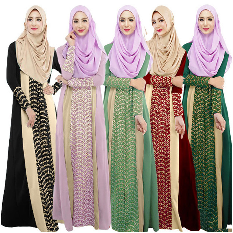 Design lace stitching for Muslim women's burqa