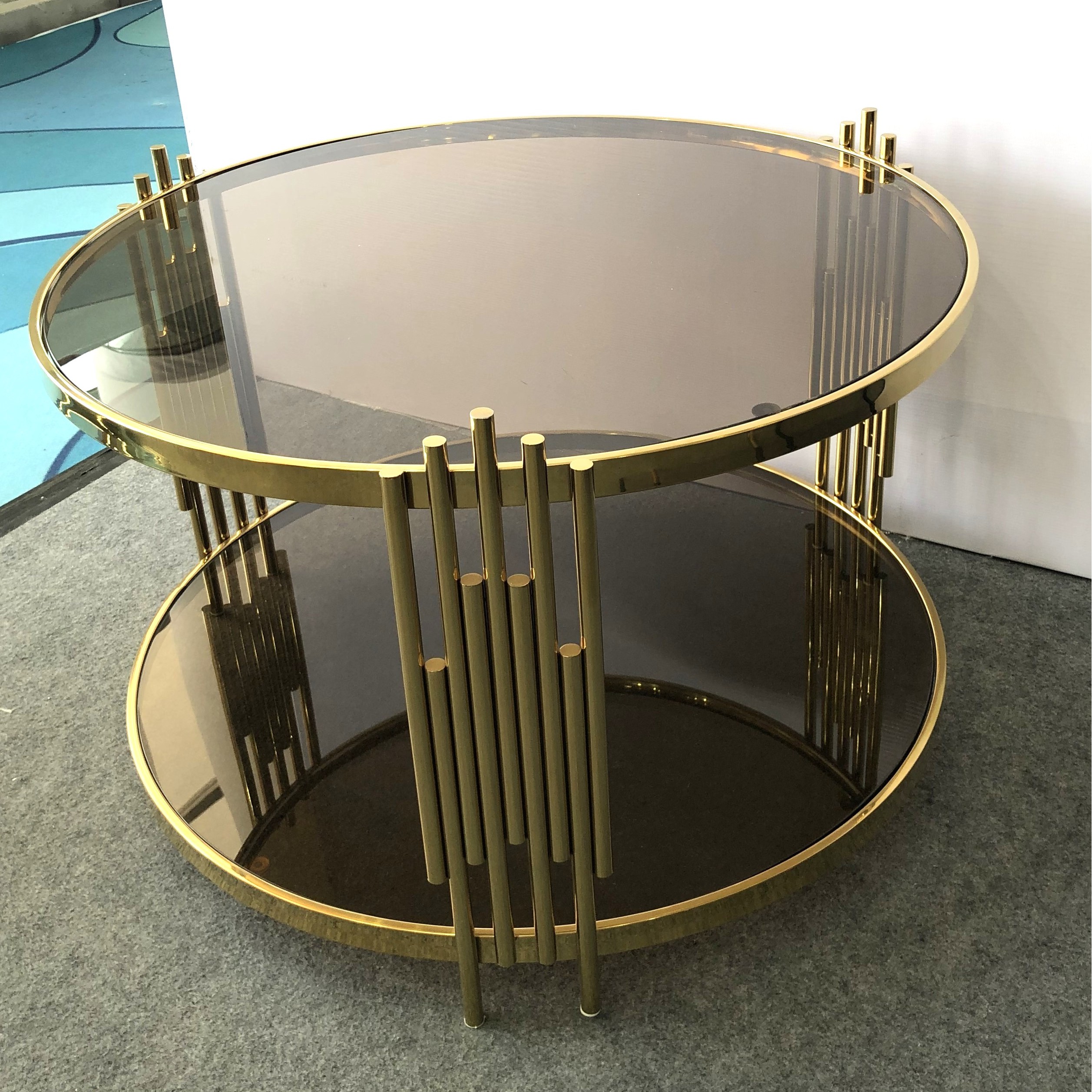 Modern top gold stainless steel Thailand coffee table
