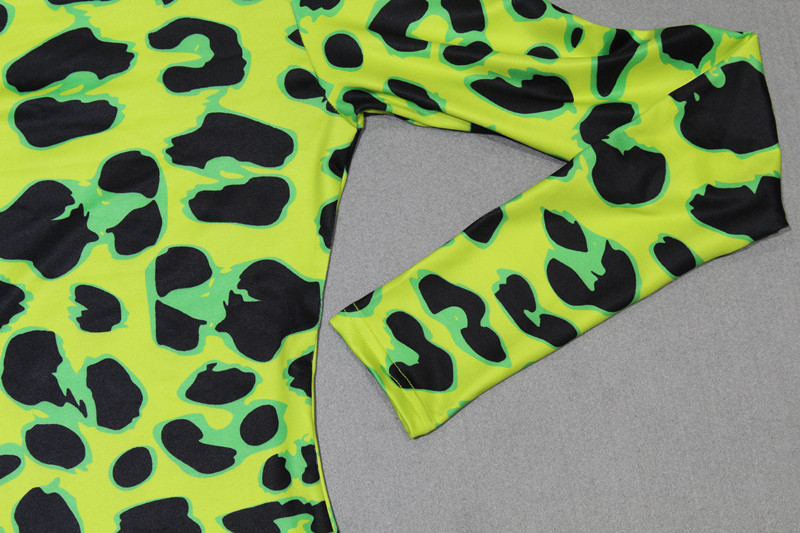 European and American fashion creative leopard print tight show thin sexy women onesie