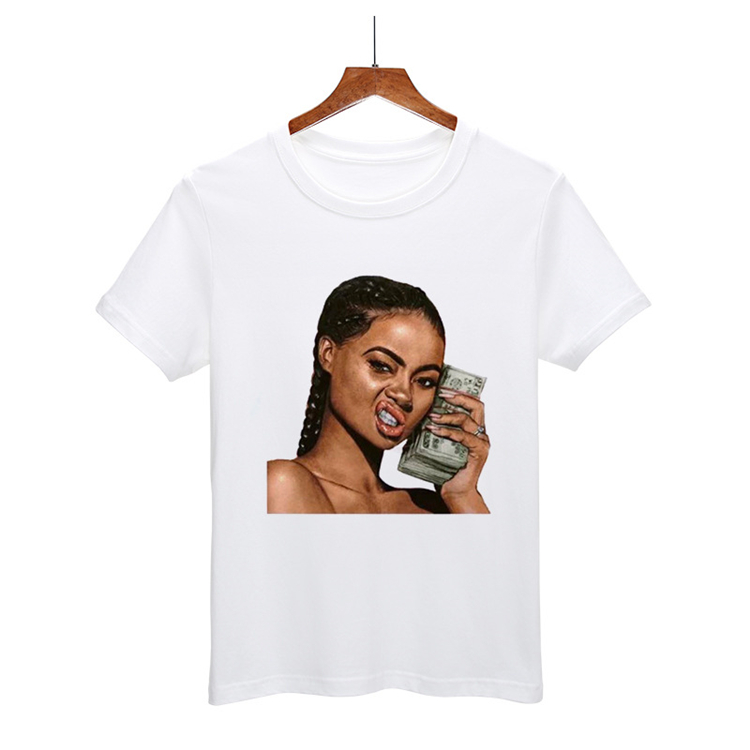 Plus size cotton polyester African woman T-shirt