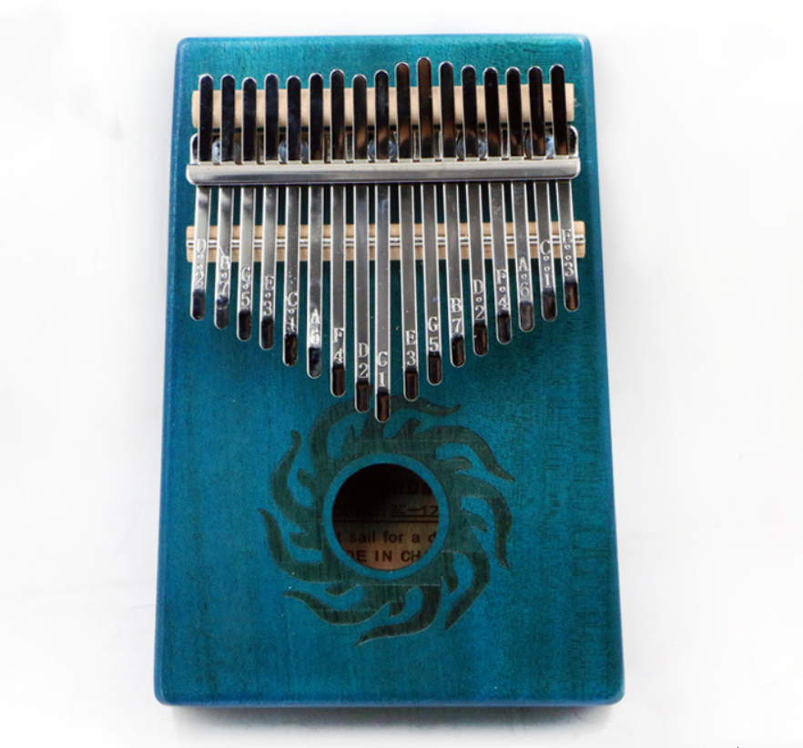 First grade solid robinia ornate carving phonetic symbol 17 key African thumb piano