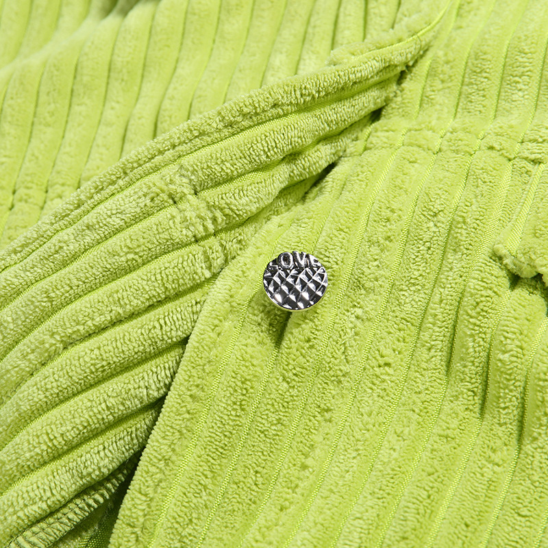 European and American Harajuku corduroy loose winter woman blouse