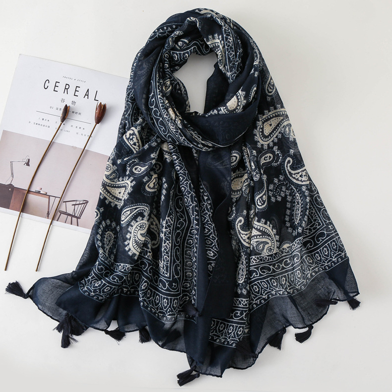 New Arabic lady's headscarf in maple leaf print
