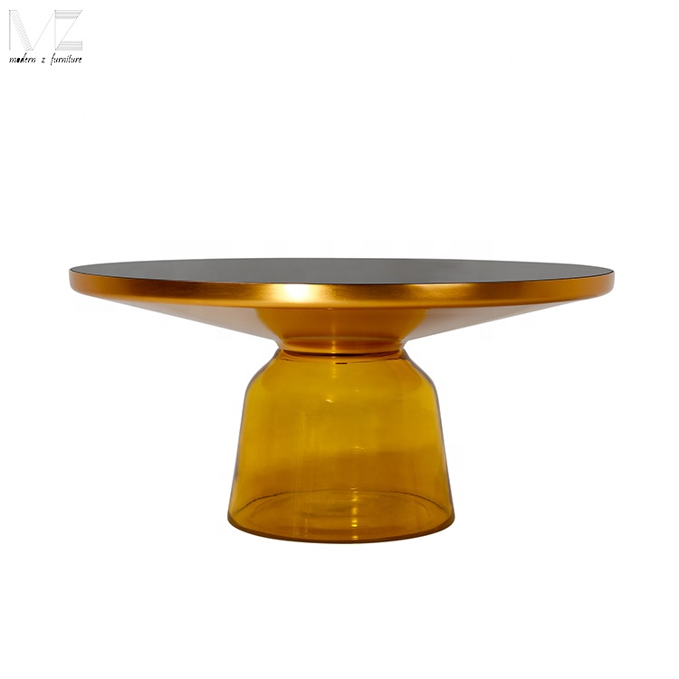 Designer stained glass clock Thailand coffee table