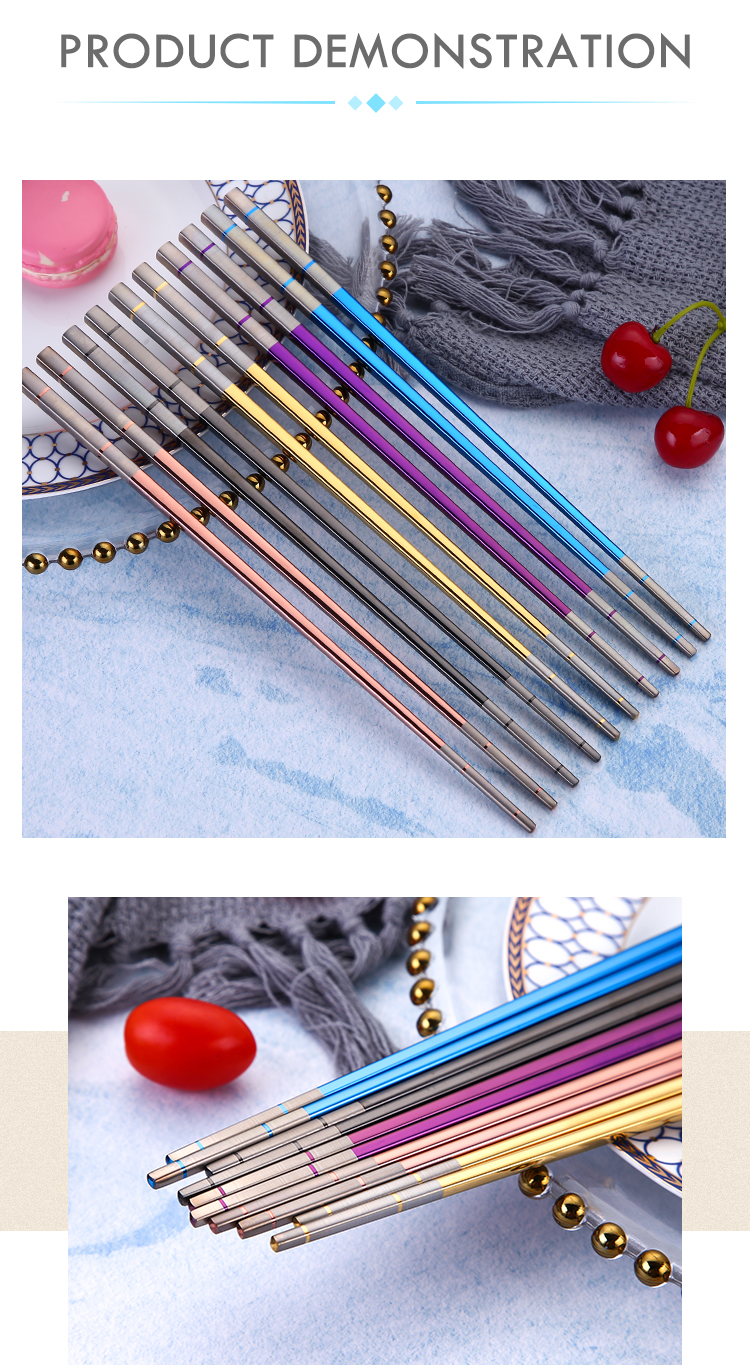 Fashion luster and colorful suit southeast Asian chopsticks