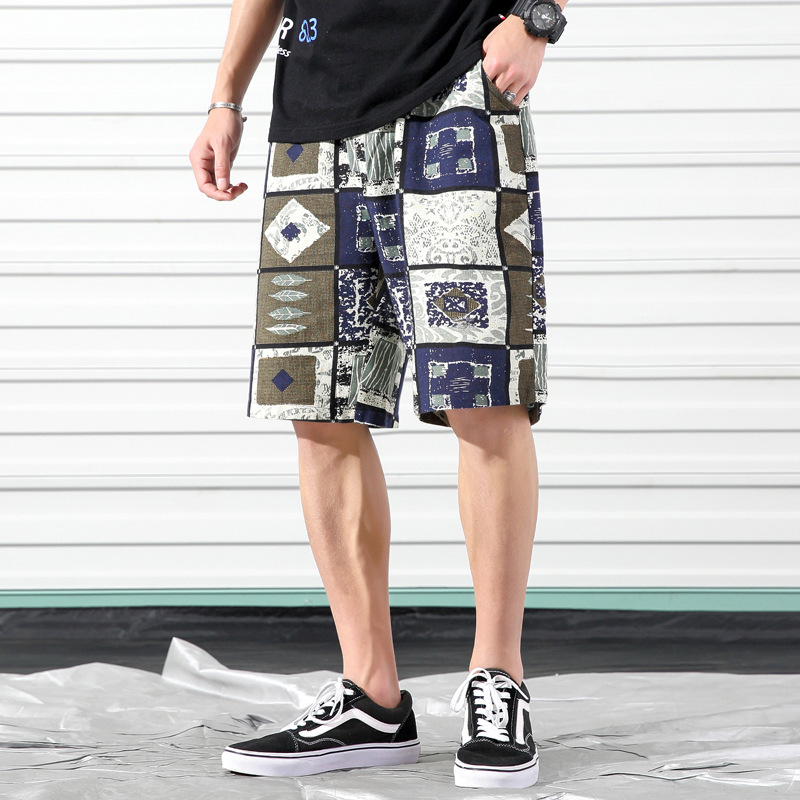 African print summer Bermuda boardbeach men's shorts