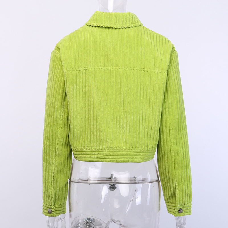 European and American Harajuku corduroy loose winter woman blouse