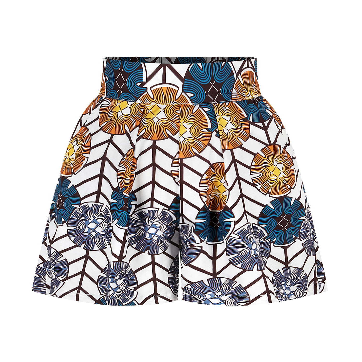 Elastic waist wide legs elegant African women's shorts are a hot seller