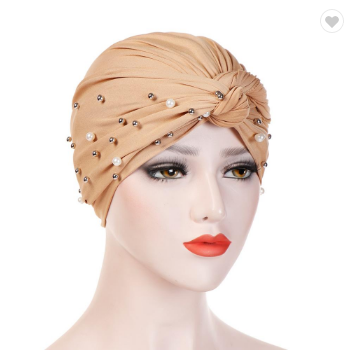 Plain pearl Arab women's cotton hat