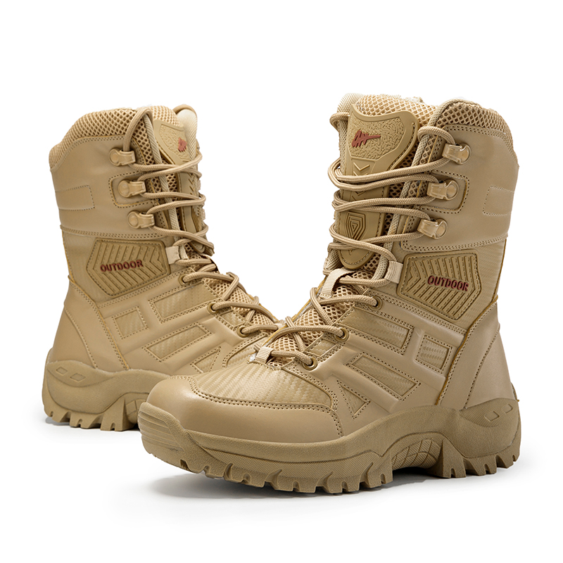 Wholesale waterproof leather for military Middle Eastern men's boots