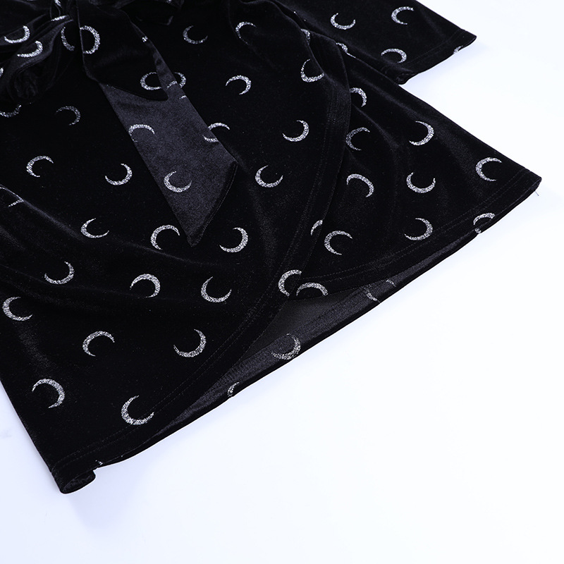 Europe and the United States chun xia sexy v-neck waist belt dress