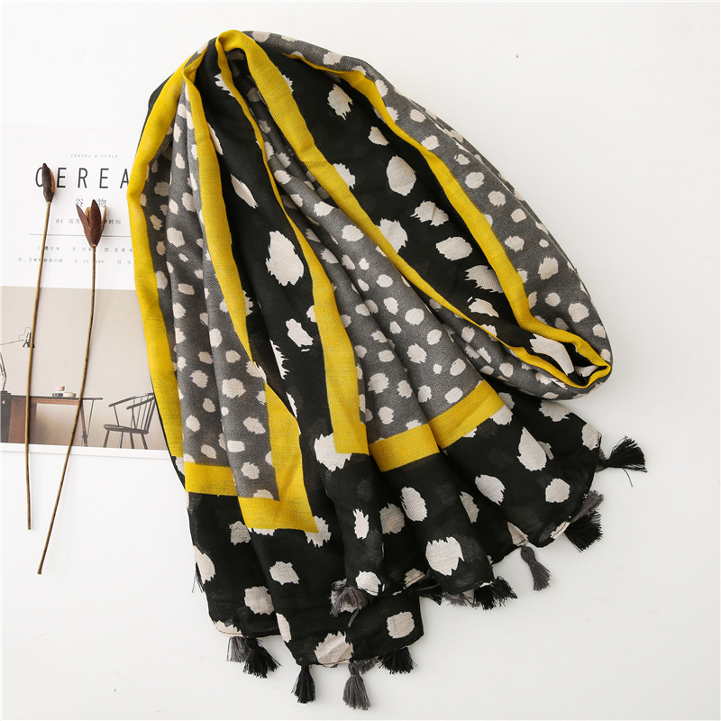 Custom printed silk polyester Arabian headscarf