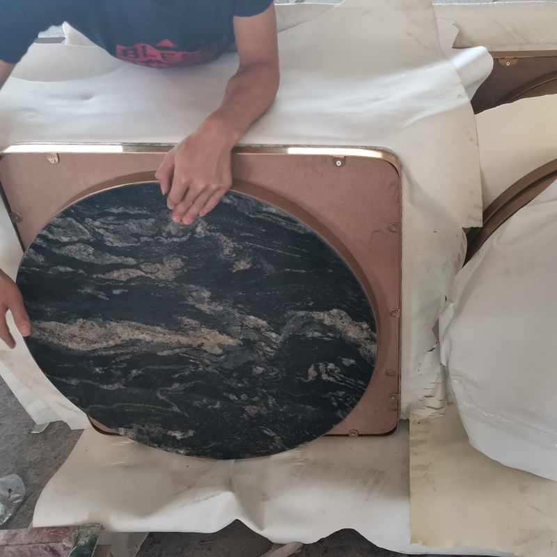 Metal bracket marble Thailand coffee table
