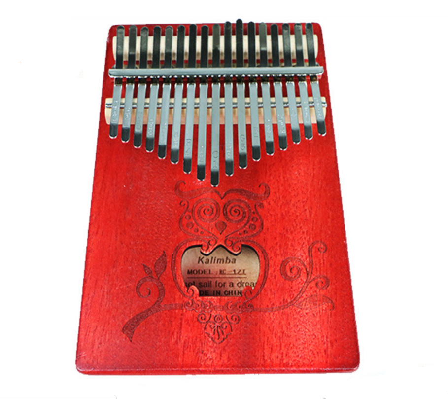 First grade solid robinia ornate carving phonetic symbol 17 key African thumb piano