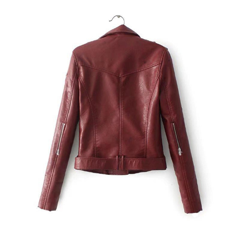Europe and The United States fall new women's pocket zipper sexy slim motorcycle jacket