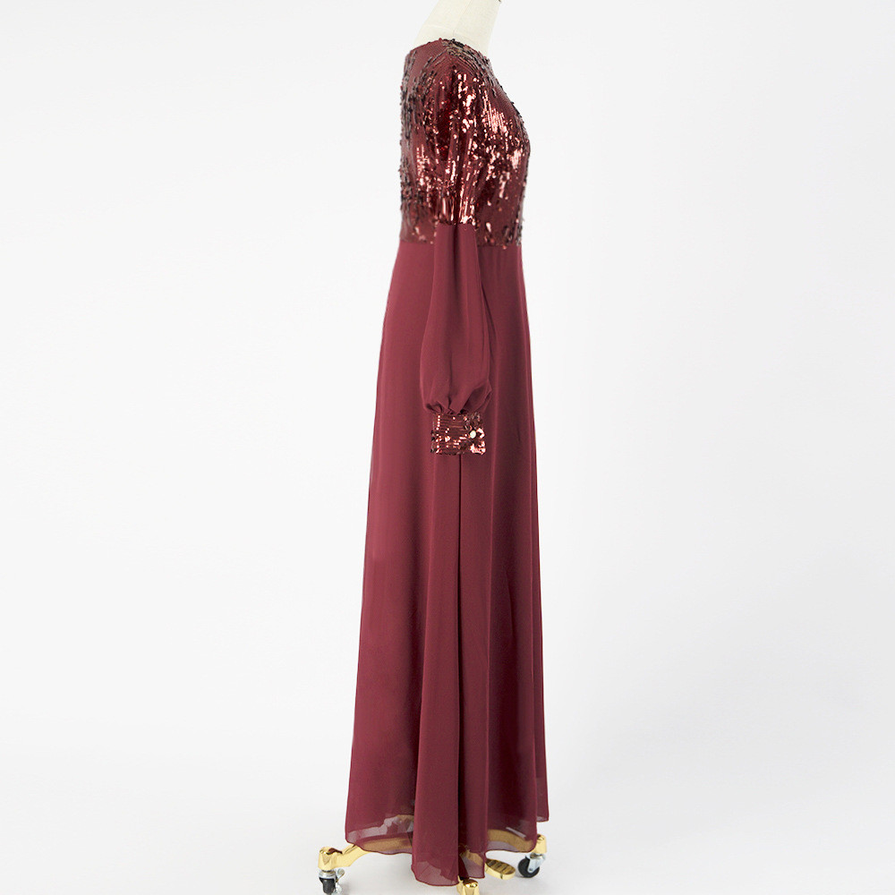 Aliexpress embroidery sequins for chiffon Muslim robes