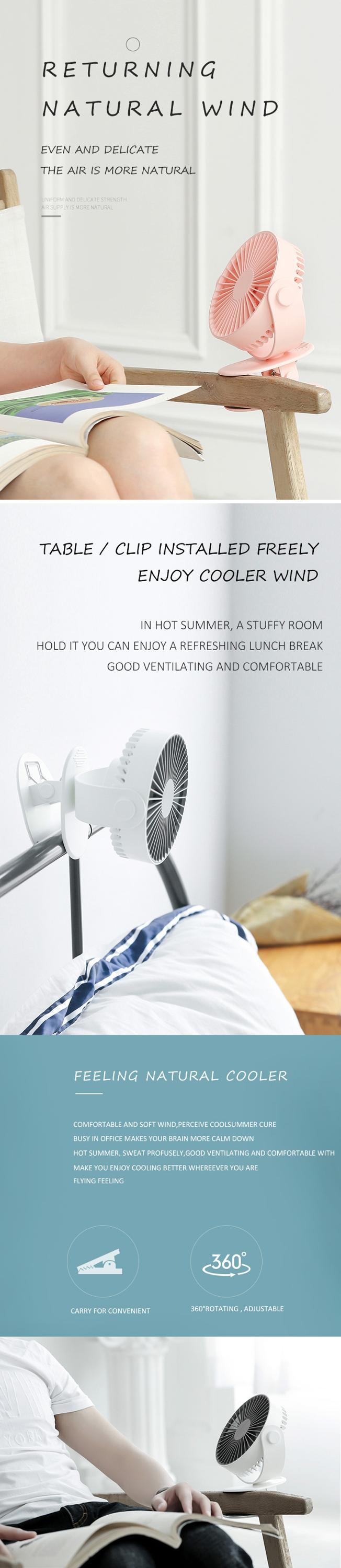 Portable battery-powered rotating electric fan