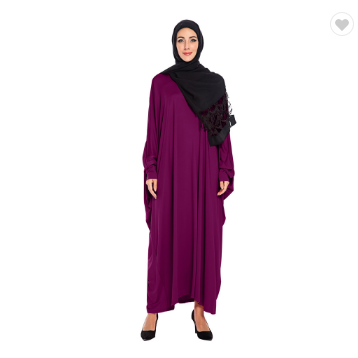 Popular leisure pure color round collar Arab women burqa