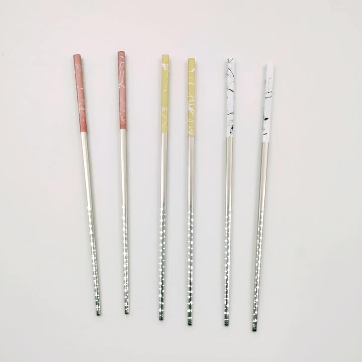 Reusable stainless steel Southeast Asian chopsticks