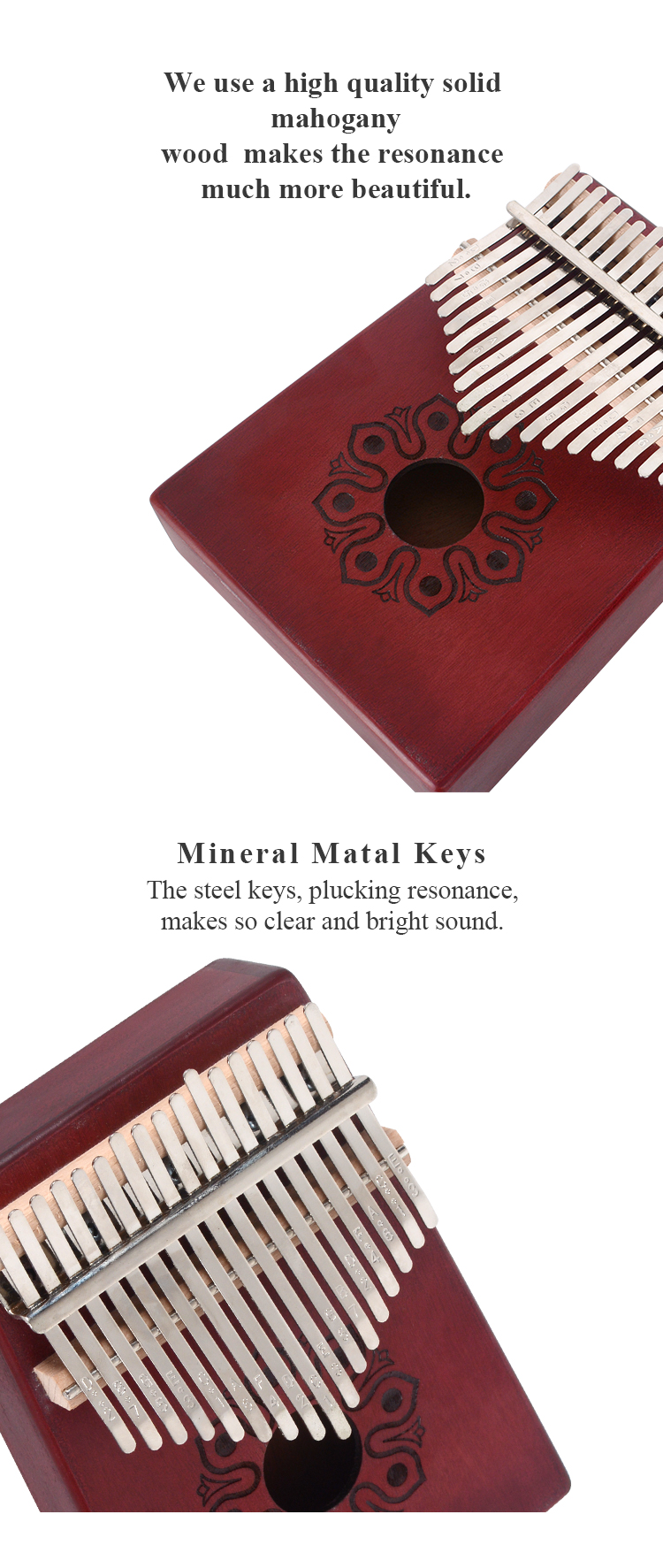 Custom children's 17-key African thumb piano